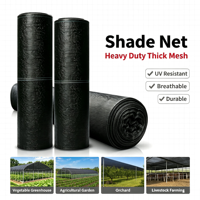Filet d'ombrage noir robuste en maille épaisse, résistant aux UV, respirant, pour serre, jardin, verger, élevage