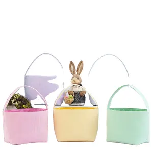 Personalized Cute Easter Decoration Wholesale Reusable Kids Party Supplies Gift Bags Rabbit Easter Baskets