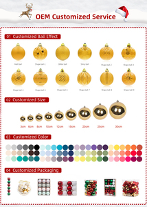 Großhandel Deko-Ornamente Artikel Große Riesen Kunststoff-Hänger 15cm Weihnachtsbaumkugel - Product Image 5