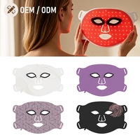 Masque facial LED professionnel, thérapie par lumière rouge, 240 LED, 4 longueurs d'onde, 850 nm NIR, masque facial en silicone, qualité médicale 510K