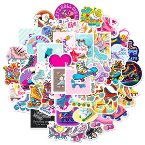 50 ชิ้นอินเทรนด์สไตล์ถนนกีฬาเย็นสเก็ตรูปลอกสเก็ตโรลเลอร์สติกเกอร์ - Product Image 1