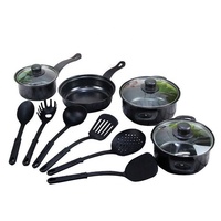 Ensemble de casseroles et poêles antiadhésives de cuisine, 13 pièces, avec logo personnalisé, vente en gros