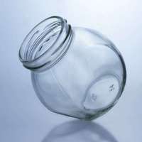 Vente en gros de pots en verre ronds vides de 200 ml et 300 ml avec panneau plat personnalisé à large ouverture pour l'emballage du miel, de la confiture et des bonbons