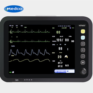Moniteur patient multiparamètres portable Medco Yonker 8000C ECG SpO2 NIBP Resp Temp avec batterie intégrée et écran LED - Product Image 1