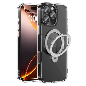 Ốp lưng iPhone 16 Pro Max trong suốt, từ tính cao cấp, chống sốc, tích hợp giá đỡ xoay 360 độ, bảo vệ toàn diện - Product Image 1