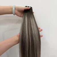 Extensions de cheveux humains chinois 100% Remy de qualité supérieure, tissage cutané, teintes, trame simple, cuticules intactes, lisses, 100g