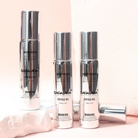 Botol Roller Minyak Kutikula Kosong SAGALAGA 10ml Kemasan Perak Botol Tabung Pena dengan Aplikator Roller Wadah Mini OEM