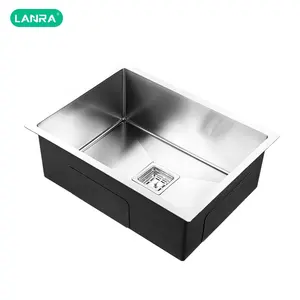 Personalizzazione all'ingrosso SS 304 lavello da cucina drenante singola ciotola in acciaio inox lavelli da cucina sotto il lavandino di montaggio