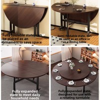 Klappbarer Bambus-Esstisch für Kleine Wohnungen - Multifunktionaler 70% Stapelbarer Wohnmöbel für Wohnzimmer mit Verstärktem Design