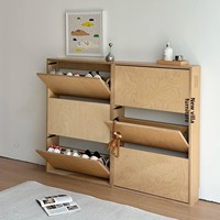 Meuble à chaussures en bois massif Wind Ocean, armoire de rangement multifonctionnelle grande capacité pour entrée, meuble décoratif