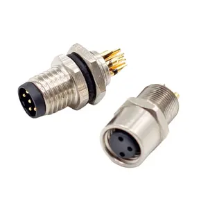Signal Connector Sensor Female Cable Ip67 Waterproof Screw Locking System M8 Connector