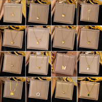 Kalung Liontin Rantai Bambu Sporty Bahan Stainless Steel Model Rantai Besar Desain Bintang Laut Tekstur Polkadot Personal Wanita