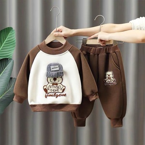 Completo Set Abbigliamento <span class=keywords><strong>Bambino</strong></span> Primavera Autunno: Felpa con Cappuccio in Cotone + Pantaloni (2 Pezzi) - Tuta Sportiva per Bambini - Idea Regalo - Product Image 5