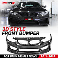 ZESON Serat Karbon Asli Model 3D Fascia Bumper Depan untuk BMW M3 F80 M4 F82 F83 2014-2018