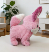 Renard en peluche astucieux - Jouet interactif amusant qui marche et aboie, compagnon ludique