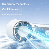 Ventilateur portable rechargeable YOKOSI, mini, haute circulation d'air, design pliable, utilisation extérieure, construction en plastique, fonctionnement en anglais, silencieux 29 dB