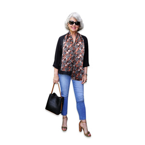 Adult Bib Scarf Floral Pattern Polyester Cotton Fashion Neckwear Women All Seasons - Product Image 2
