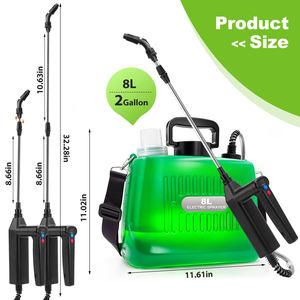 بطارية 8 لتر خضراء تعمل بجهاز بليس 2 جالون قابل لإعادة الشحن ترقية بفوهة كهربائية مع 3 مؤشر بطارية سرعة قابل للتعديل - Product Image 6