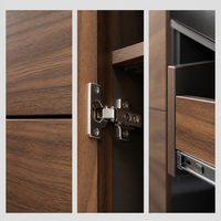 Kabinet Dapur Pulau Modern Modular Kayu RTA Soft Close Pull Out Tahan Air Ramah Lingkungan Grosir Langsung dari Pabrik