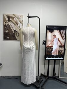 Abito Lungo Elegante Monopetto con Ampia Gonna a Ruota - Nuovo Stile 2026 Molto alla Moda - Product Image 5