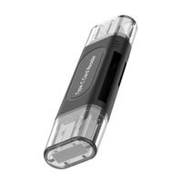 Lector de tarjetas 4 en 1 Memoria TF Lectores de tarjetas SD para teléfono 16 15 Laptop USB 2,0 Adaptador de tarjeta tipo C Transmisión de alta velocidad