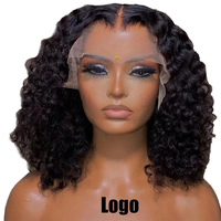 Perruques Courtes Bouclées Africaines Pas Chères en Dentelle Frontale HD, Cheveux Synthétiques Haute Température de Bonne Qualité pour Femmes Noires – Vente en Gros