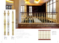 Mains courantes d'accoudoir d'escalier d'intérieur en cristal et en aluminium pour l'usage de villa