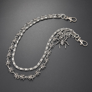 <span class=keywords><strong>Catena</strong></span> da Uomo <span class=keywords><strong>per</strong></span> Jeans e <span class=keywords><strong>Pantaloni</strong></span> Stile Punk con Ciondolo a Ragno 3D a Doppio Strato in Lega Metallica con Logo Personalizzato - Product Image 3