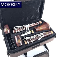 Customized Rosewood Silver Plated Bb Clarinet 17 Keys Mopane Body