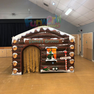 Outdoor illuminato elementi festa di natale casa di rimbalzo di natale decorazione temi santa gonfiabile grotta - Product Image 4