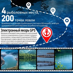 เรือตกปลา V600GPS พร้อมระบบ GPS ควบคุมด้วยวิทยุ  แบบสองช่องใส่เหยื่อ  200P 500M 3KG  ระบบกลับอัตโนมัติ  ปล่อยเบ็ดได้  รองรับ FishFinder - Product Image 3