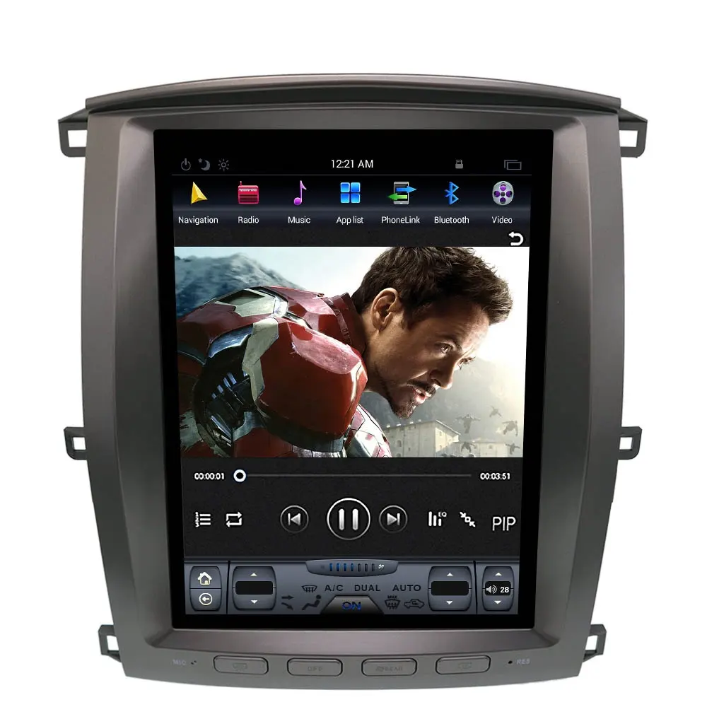 Aotsr Android 9.0 Auto Multimedia Dvd-speler Voor Toyota Land Cruiser Lc100 2002-2007 Auto Gps Audio Radio Stereo hoofd Unit