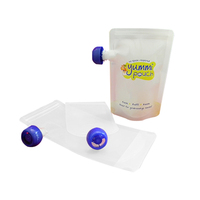 Capuchons biodégradables sans BPA à l'épreuve des enfants rechargeables réutilisables à presser à double fermeture à glissière pour aliments pour bébés pochette de sac