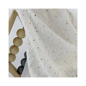 Tessuto <span class=keywords><strong>Mussola</strong></span> Increspato Organico Leggero Personalizzabile con Stampa, 100% Cotone a Due Strati per Camicie da Bambino/a - Vendita Calda - Product Image 4