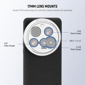 Para Xiaomi 15 Ultra, Funda de TPU y PC con Aspecto de Cuero Sintético y Protector de Lente de Cámara de 17 mm - Product Image 4