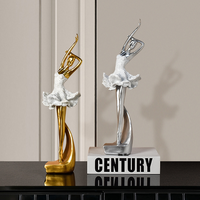 Sculpture de demoiselle d'honneur mignonne de style nordique, design personnalisé, ballerine, décoration de chambre d'enfant, artisanat en résine, cadeau