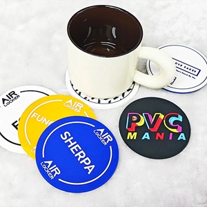 Posavasos Redondo de PVC Suave Personalizado de Alta Calidad, Estilo Clásico para Café - Product Image 2