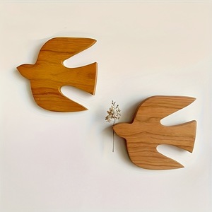 Ornement <span class=keywords><strong>mural</strong></span> en bois artisanal avec logo personnalisé en forme d'<span class=keywords><strong>hirondelle</strong></span> pour la décoration murale de la maison - Product Image 3