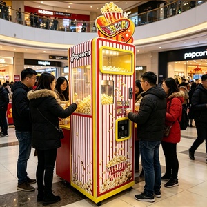 Automatic Commercial <b>Popcorn</b> Vending <b>Machine</b> LCD Display Touch Screen Coin/Cashless Payment Powder-Coated Steel Construction Cor - Product Image 5