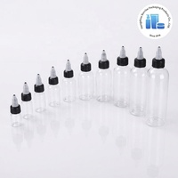 Botellas de Viaje Transparentes de PET de Alta Calidad de 120 ml, Botellas Continuas Miniatura, Tamaño Pequeño, Envases de Plástico para Cosméticos Esenciales