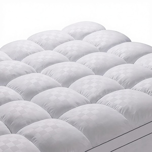Protège-matelas épais surdimensionné pour lit Queen Size, soulagement <span class=keywords><strong>des</strong></span> douleurs dorsales, respirant, avec surmatelas, 100 % polyester, 8-21 pouces - Product Image 1