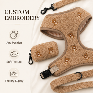 Conjunto de Arnés para Perro Sherpa con Bordado de Diseño Personalizado, Collares y Correas para Mascotas, Correa para Perro, Arnés para Perro Antitirones, Fabricante - Product Image 1