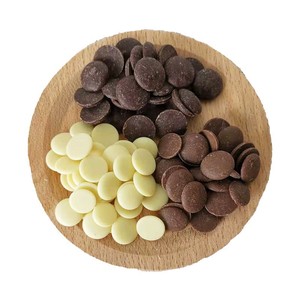 Monedas de <span class=keywords><strong>Chocolate</strong></span> Blanco, Negro y con Leche 38% 58% 70% - Chips de <span class=keywords><strong>Chocolate</strong></span> para Hornear - <span class=keywords><strong>Chocolate</strong></span> Amargo Sólido - Product Image 1