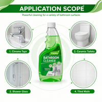 Nettoyant WC 500 ml, spray anti-calcaire multi-surfaces pour douche, baignoire et carrelage, liquide de nettoyage en profondeur, éliminateur de taches d'eau et de traces de savon