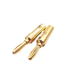 Fiche banane croisée en <span class=keywords><strong>cuivre</strong></span> plaqué or Fiche banane sans soudure Adaptateur de connecteur de câble de haut-parleur 4.5mm avec verrouillage à vis - Product Image 3