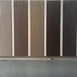 Tableros de prueba de absorción de sonido con listones de madera Akupanel para estudio de oficina, paneles acústicos insonorizados para pared de listones de madera para mascotas