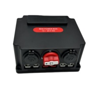 DC 12V 24V Mini Güç Dağıtım Kontrol Kutusu USB Anahtarı Pil Anahtarı Paneli Tekne Araba Karavan Jon Tekneler Kayaks