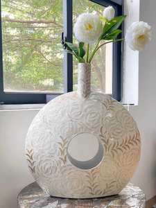 <span class=keywords><strong>Vaso</strong></span> unico di alta qualità in rilievo astratto toppa rotonda Wabi-sabi Design Shell <span class=keywords><strong>vaso</strong></span> <span class=keywords><strong>per</strong></span> la decorazione della casa - Product Image 6