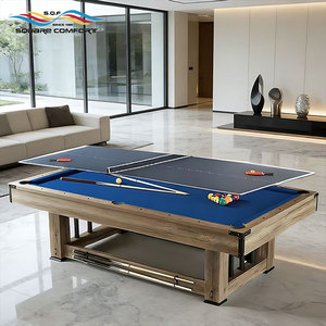 Mesa de Billar S.Q.F Ultimate Luxury Entertainment de 7 pies 3 en 1, Personalizable, de MDF, con Bolsillos de Nailon, Diversión Interminable, Juego de Snooker y Billar - Product Image 5