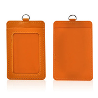 Nouvel Étui Porte-Badge Vertical en Cuir PU avec Cordon Amovible pour Cartes d'Identité – Idéal pour Hommes et Femmes d'Affaires